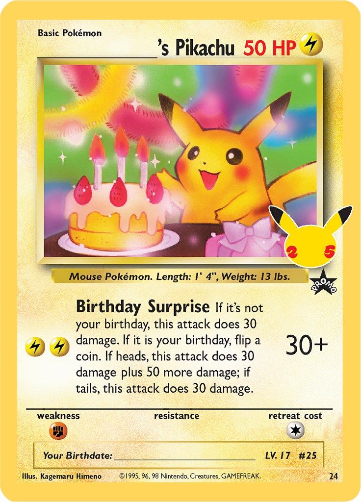 Birthday's Pikachu - Pokemon kaart kopen