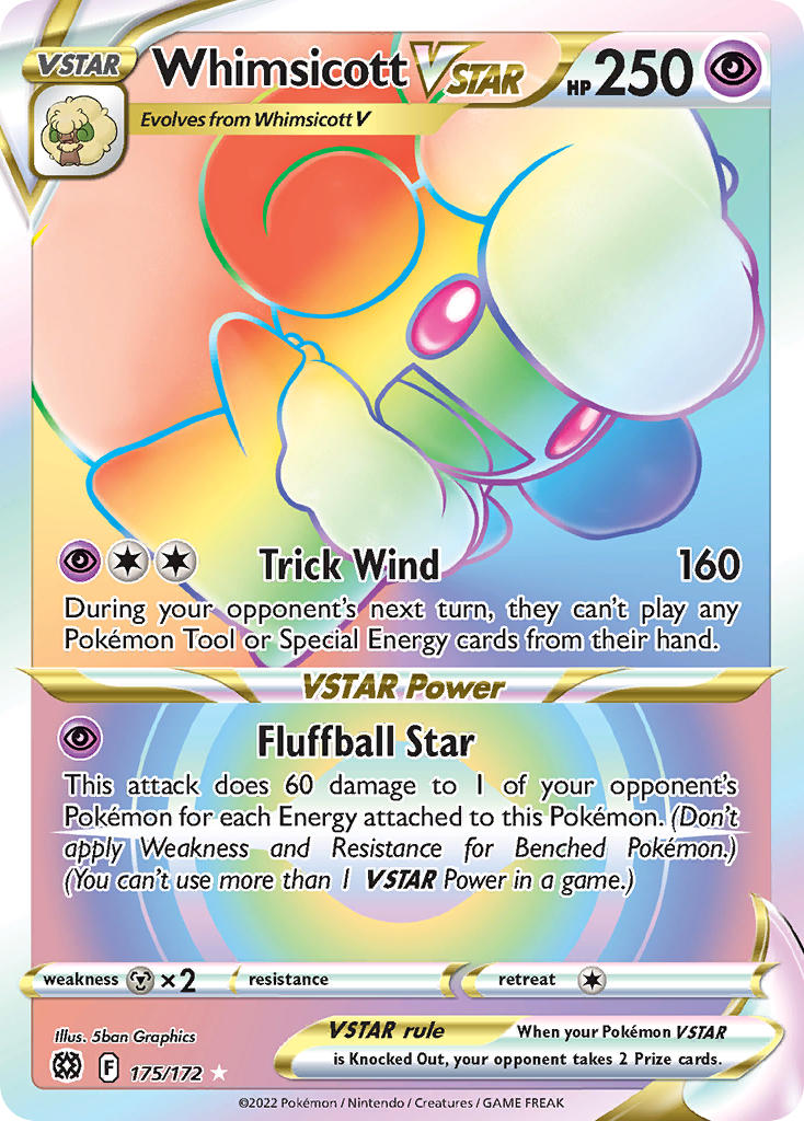Whimsicott Vstar - Pokemon kaart