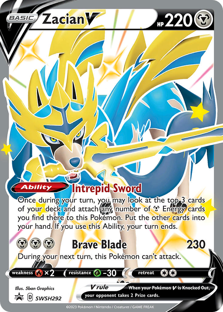 Zacian V - Pokemon kaart