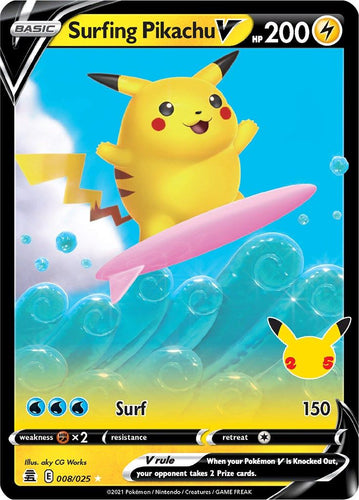 Surfing Pikachu V - Pokemon kaarten